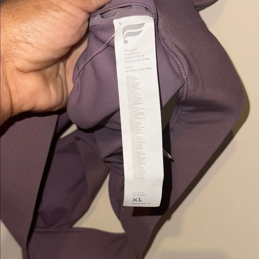 New fabletics Purple Racerback Sports Bra Intimates